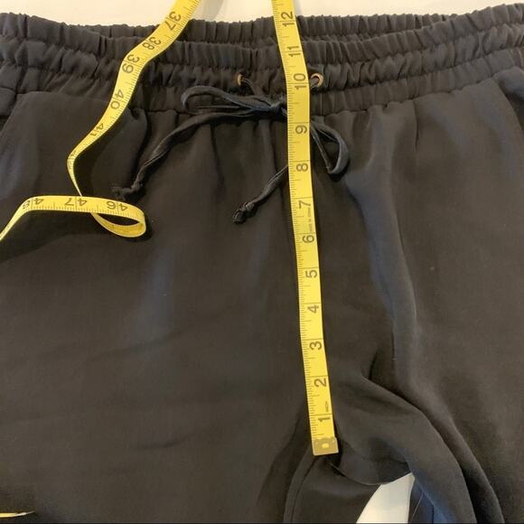 HARLOW and graham black athletic pants draw string Cuffed ankles Size L - Picture 6 of 11